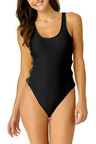 JUNIORS TEXTURED ONE-PIECE SWIMSUIT