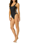 JUNIORS TEXTURED ONE-PIECE SWIMSUIT