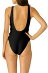 JUNIORS TEXTURED ONE-PIECE SWIMSUIT