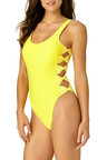 JUNIORS TEXTURED ONE-PIECE SWIMSUIT