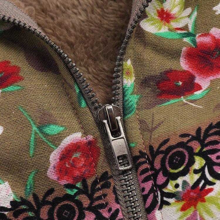 Patchwork Hooded Casual Quilted Coat