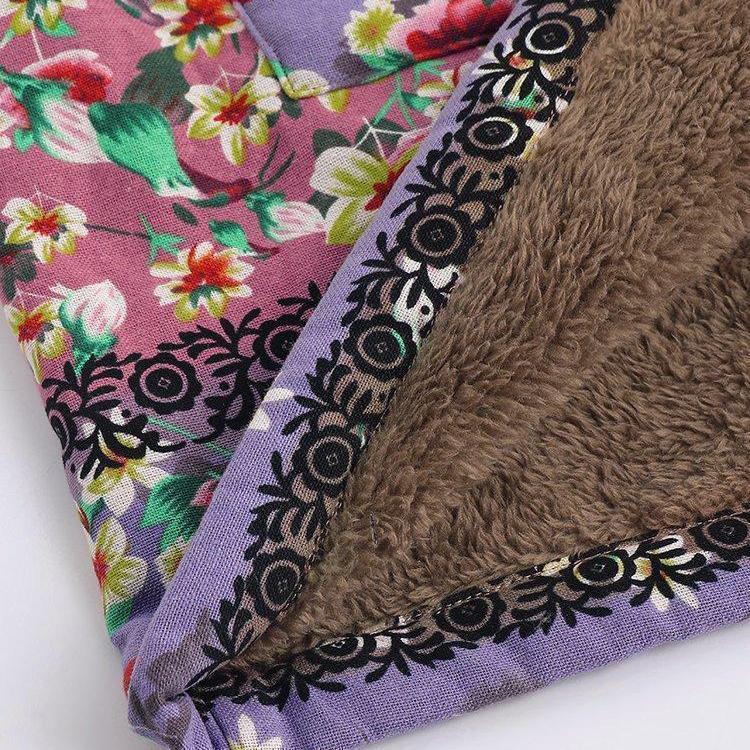 Patchwork Hooded Casual Quilted Coat