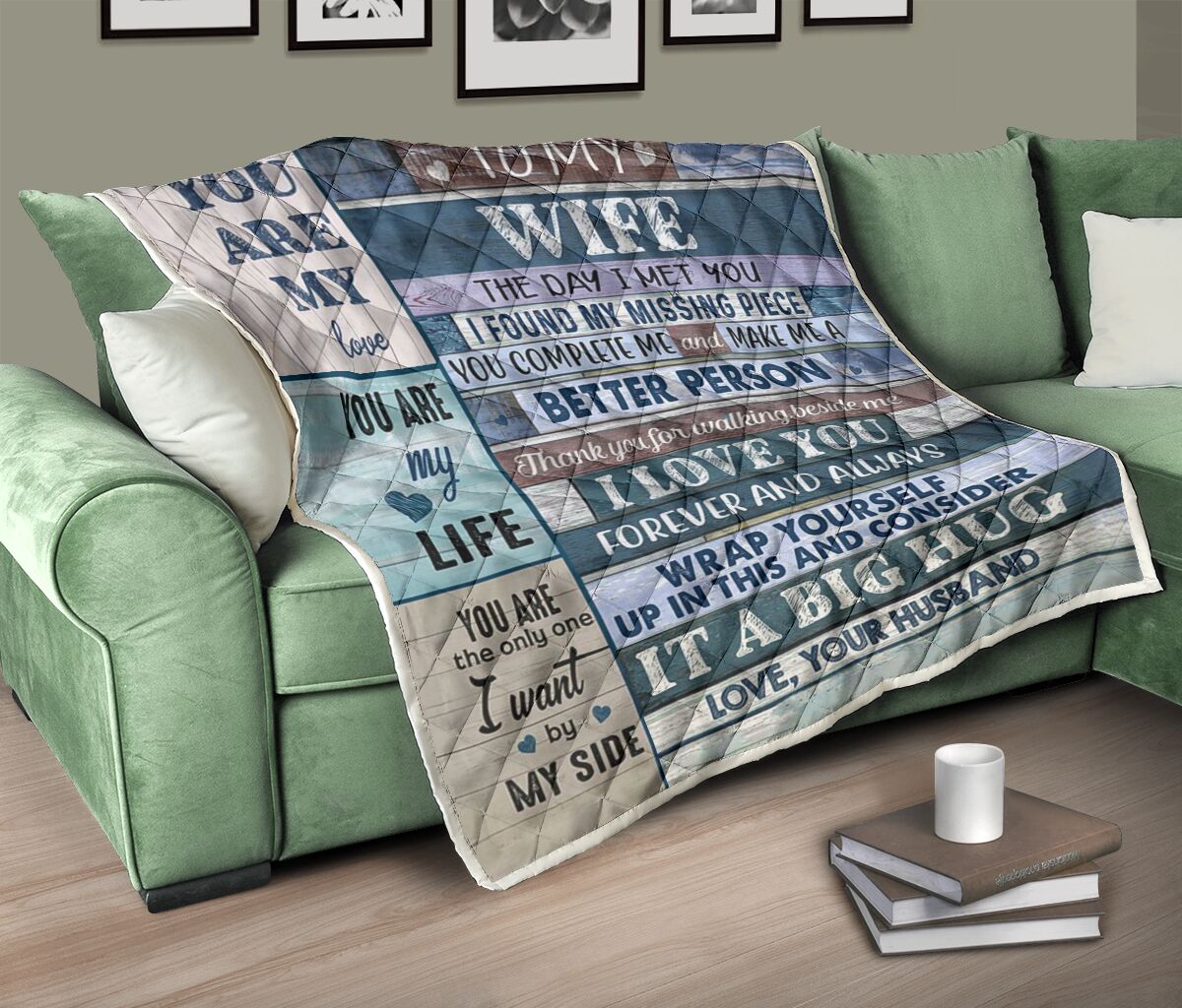 To My Wife Print Blanket