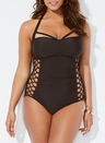 BOSS CUT OUT UNDERWIRE ONE PIECE SWIMSUIT