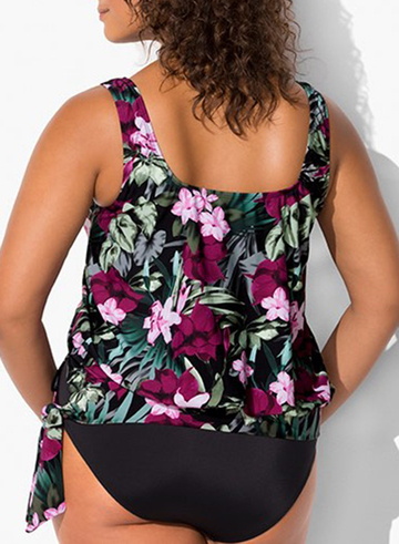 DERBY SIDE TIE BLOUSON TANKINI SET