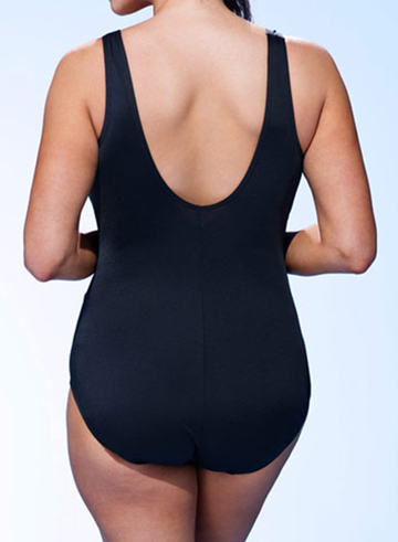 PLUS CHLORINE RESISTANT FAN TANK ONE PIECE SWIMSUIT