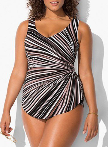 PRISM SARONG FRONT ONE PIECE SWIMSUIT
