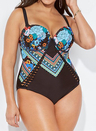 CARNIVAL CUT OUT UNDERWIRE ONE PIECE SWIMSUIT