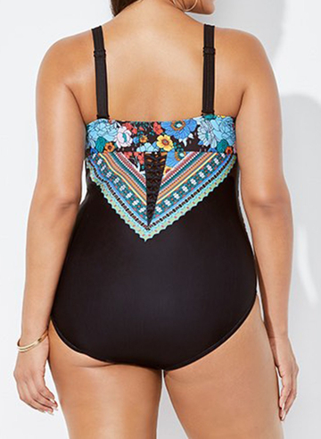 CARNIVAL CUT OUT UNDERWIRE ONE PIECE SWIMSUIT