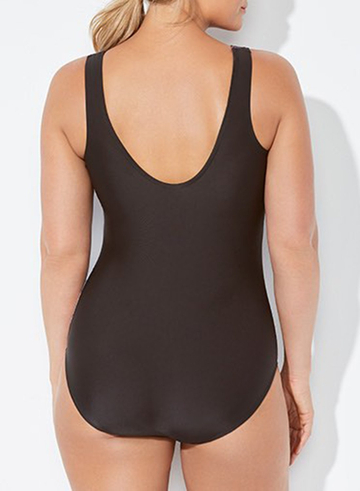 CHLORINE RESISTANT HIGH NECK ONE PIECE SWIMSUIT