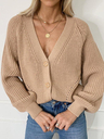 Casual Short Version V-Neck Cardigan