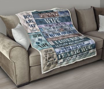 To My Wife Print Blanket