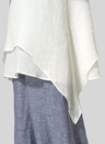 Summer Linen Crepe Gauze Sleeveless Layered Top