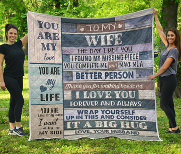 To My Wife Print Blanket