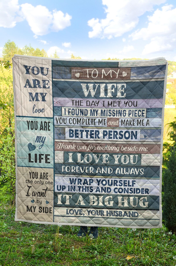 To My Wife Print Blanket