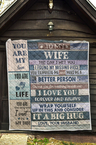 To My Wife Print Blanket