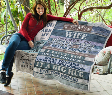 To My Wife Print Blanket