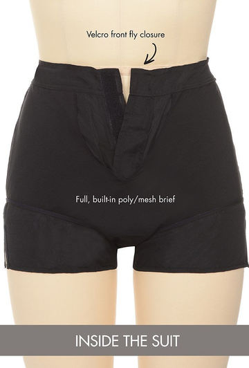 Chlorine Resistant Black Cargo Tankini Short