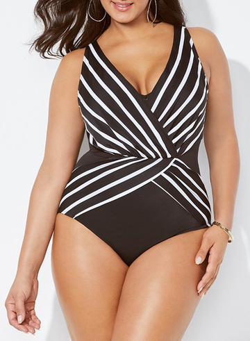 Verge Plunge Surplice One Piece Swimsuit
